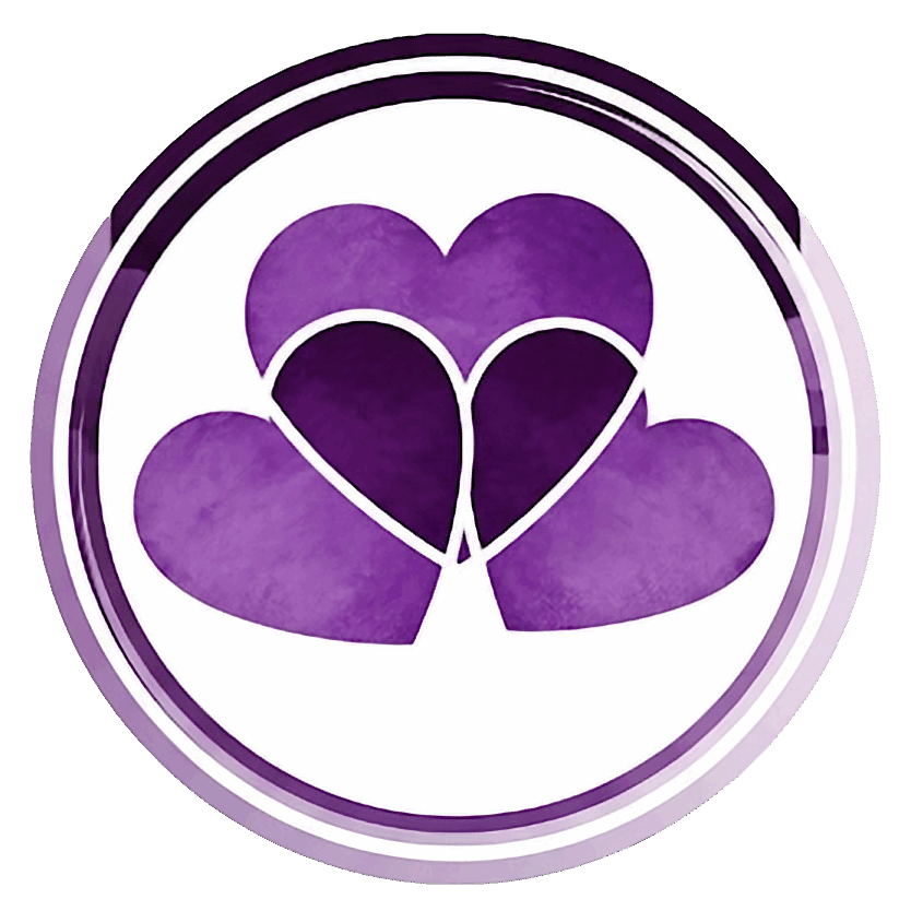three purple hearts